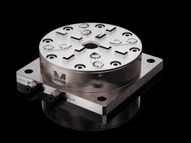 MaxxMagnum Pneumatic Chuck Manual Short Drawbar with Mounting Plate 160x160 mm