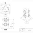 MaxxMacro Lápida de 3 lados con 6 portabrocas manuales de perfil bajo