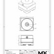 MaxxMacro Círculo soporte Culata redonda de acero inoxidable de 15 mm de diámetro soporte