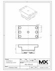 MaxxMacro (System 3R) Flat Electrode Holder 81X51 Stainless print